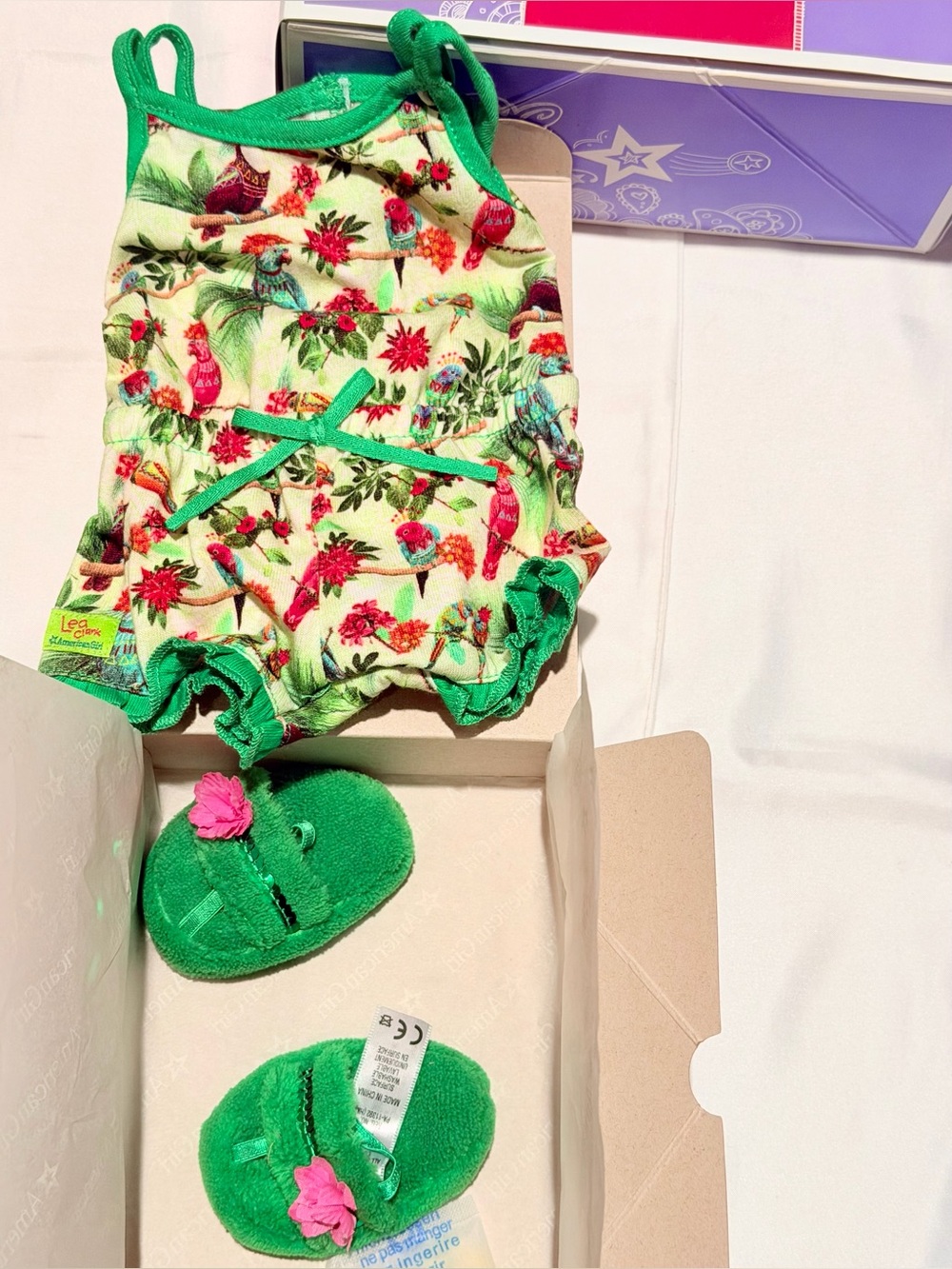 Rare & Retired! NIB American Girl Lea Clark Rainforest Dreams Pajamas- Pristine!